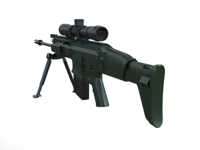 Sniper rifle weapon 3d model game 3D model