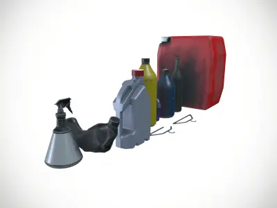 Plastic Can Bottles Funnel  3D model