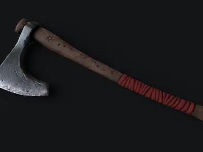 Game ready Axe 2 Low-poly 3D model