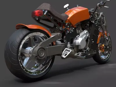 ZAV Concept Motorcycle - Ultra High-Poly Futuristic Asset 3D model
