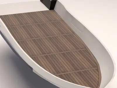 Yacht hull clean and ruined Low-poly 3D model