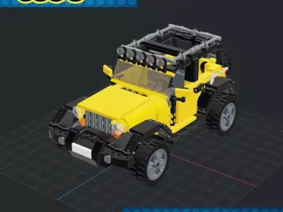 Lego Car - Jeep 4x4 3D print model purchase