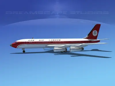 Boeing 707 Dan-Air London 3D model