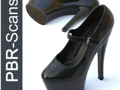 High Heel Middle Poly 3D model