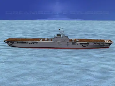Ticonderoga Carrier CV-45 Valley Forge 3D model