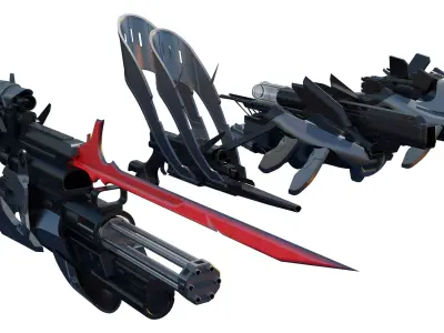 Wiss weapons in the game Arknights 3D model