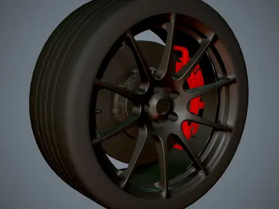 Car wheel pack Free 3D model