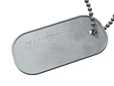 Dog tag 3D model buy