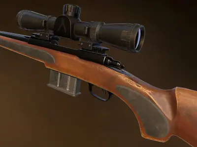 Remington 700 Low-poly 3D model