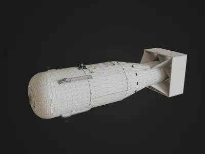 Little Boy Atomic Bomb Low-poly 3D model purchase