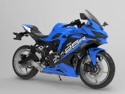 zx250r kawasaki Low-poly 3D model