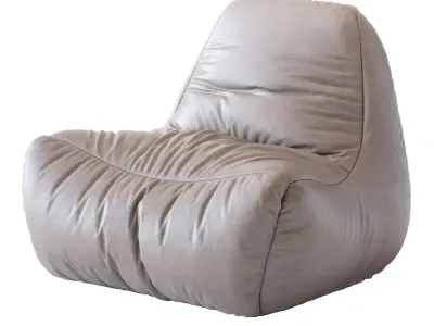 Leather Bean Bag Chair N8 3D model