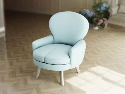 Furniture Accent Chairs Bohemian 006 Low-poly 3D model