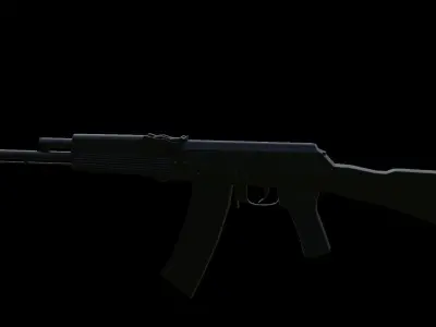 ak 74 Low-poly 3D model