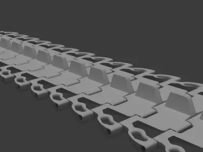 Panzer III - IV Tracks Free low-poly 3D model