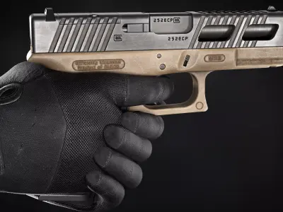 Glock 19 Gen 4 Low-poly 3D model