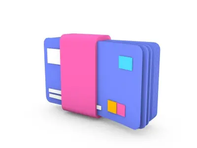 Financial icon Set 3D model