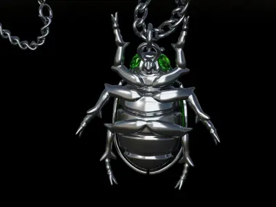 Necklace Scarab 3D model