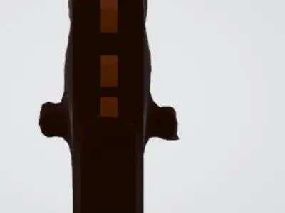Low poly Orange T-rex plushie Low-poly 3D model