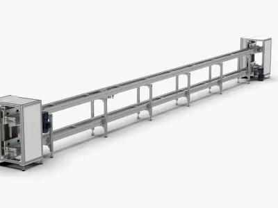 Double Speed Chain Line with Elevator 3D model