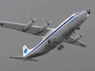 Antonov An-12  Low-poly 3D model