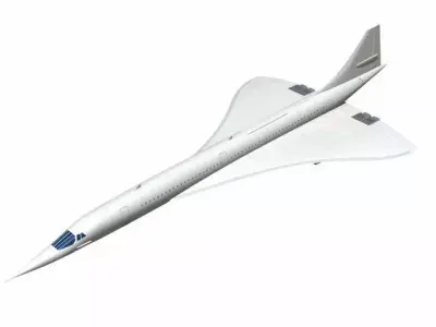 Concorde jet 3D model purchase