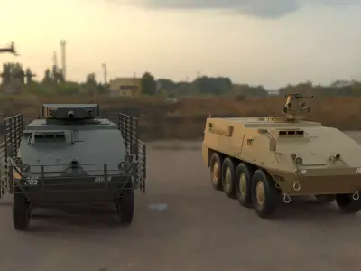 stryker personel carrier Free 3D model