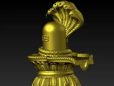 Shivling and Nag 3D print model 3D print model