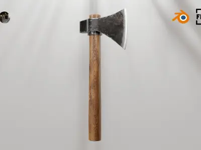 Hand Axe 02 Low-poly 3D model