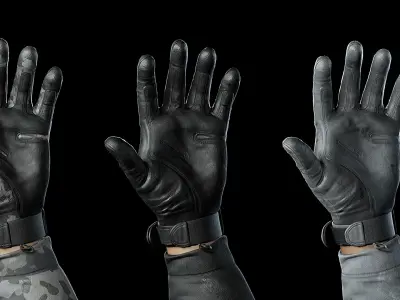 FPS Arms and Gloves Vol1 And Rifle Bonus  Low-poly 3D model