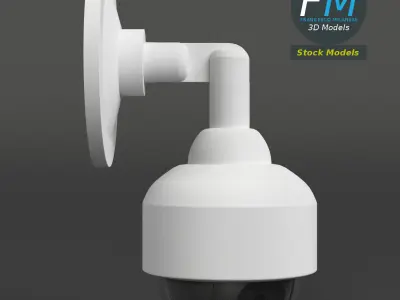 Wall mounted dome surveillance camera 3D model