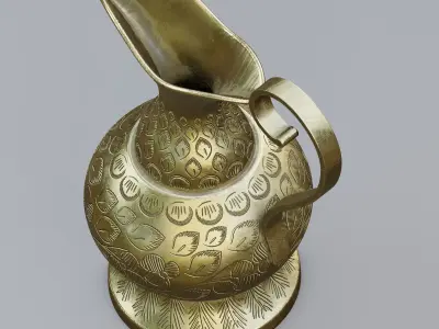  Vintage brass pitcher 3D model