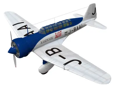 Mitsubishi Ki15 Babs 3D model buy