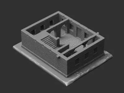 Medieval house 3D print model