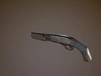 Remington 870 Shotgun Low-poly 3D model