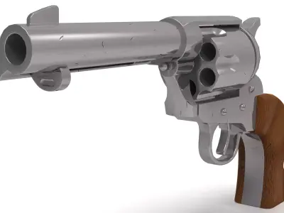 Single action army 45 revolver 3D model