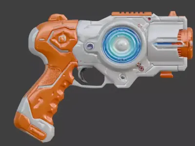 Stylized Sci-Fi Energy Blaster V03 Low-poly 3D model