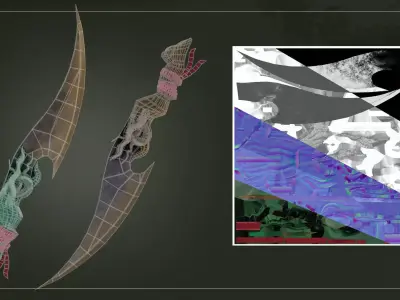 Daggers  Weapons Low-poly 3D model