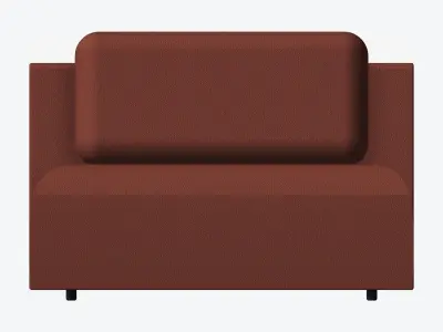 Seat - Sofa - Simplicity - Single - No Arm Low-poly 3D model