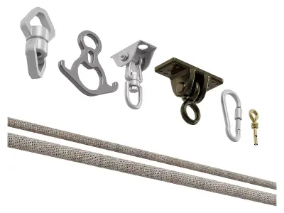Versatile set of realistic rope and rigging hardware models 3D model