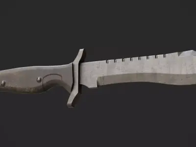Bowie Knife Game Ready Model Low-poly 3D model