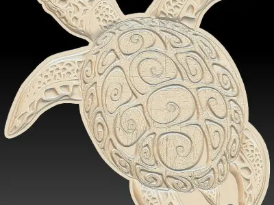 Turtle Suitable for embossing Hot Foil Technique 3D model