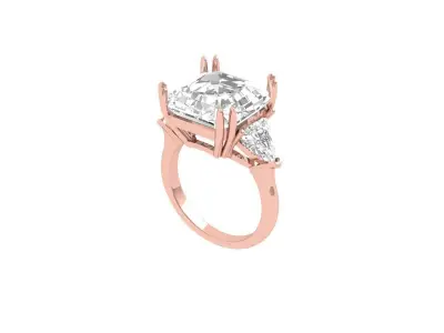 Asscher Ring 3D print model order