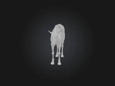 Realistic Injured Calf Model Low-poly 3D model