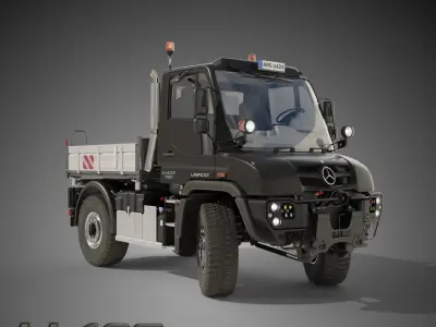 Unimog U423 rigged 3D model