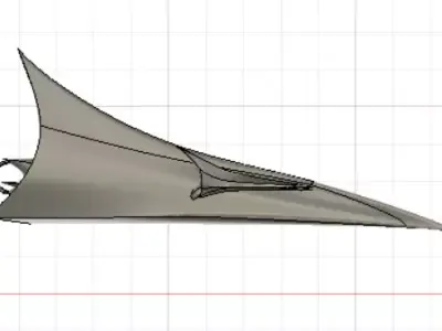 Spacecraft keychain 3D print model
