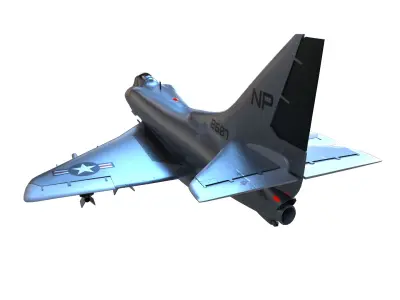 A-4 Skyhawk Low-poly 3D model
