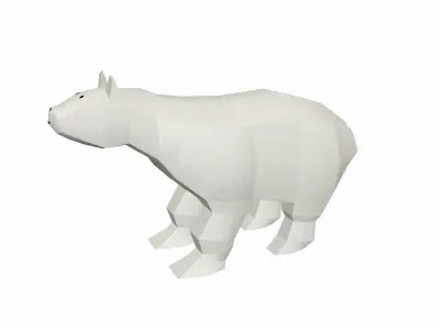 Bear Cartoon Low-poly 3D model
