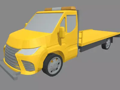 Low Poly Tow Truck 01 Low-poly 3D model