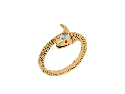 Snake Ring 3D print model